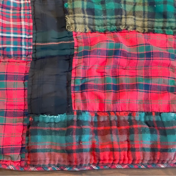 Pottery Barn Set of 3 Sullivan Plaid Patchwork Quilted Euro Sham 26” Square. - Picture 5 of 11